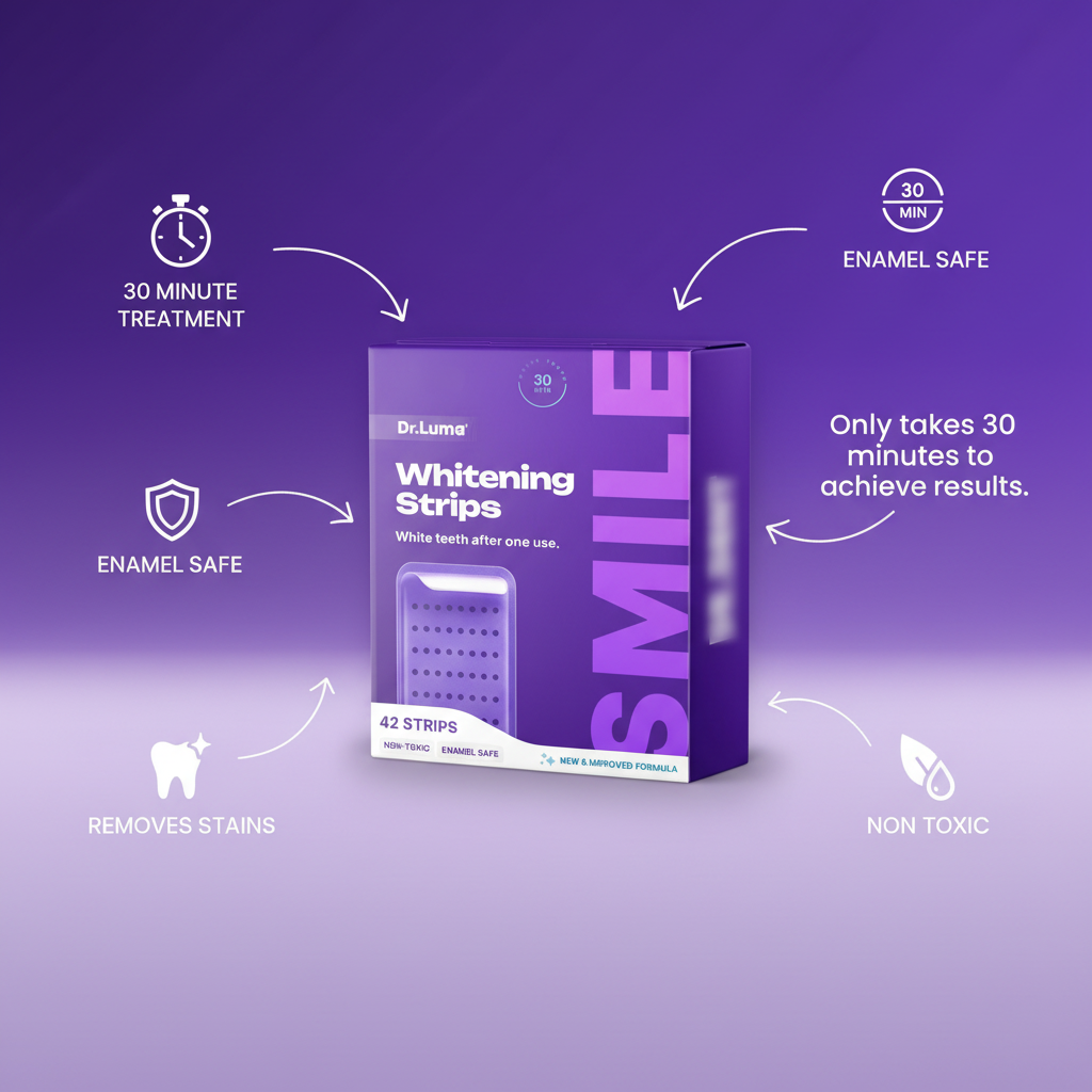 Purple Teeth Whitening Strips