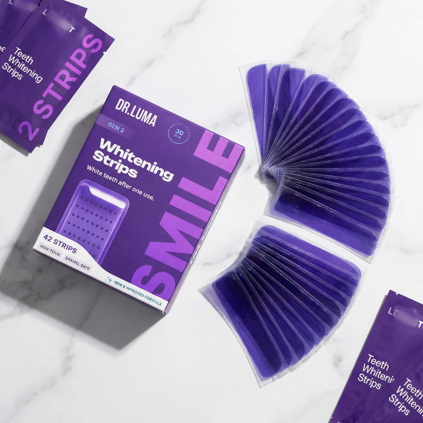 Purple Teeth Whitening Strips